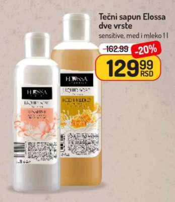 Tečni sapun Elossa dve vrste
