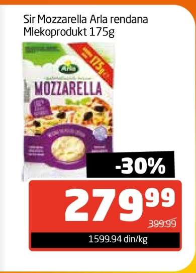 Sir Mozzarella Arla rendana Mlekoprodukt 175g