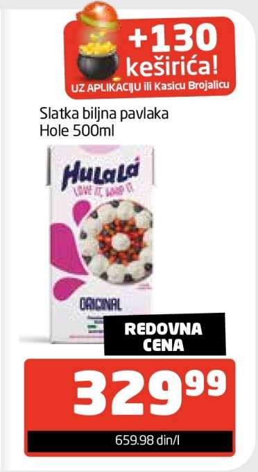 Slatka biljna pavlaka Hole 500ml