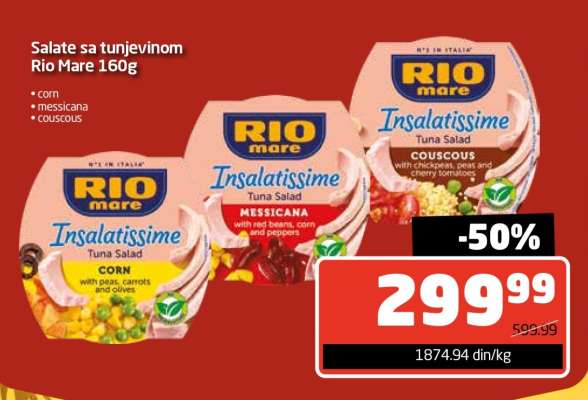 Salate sa tunjevinom Rio Mare 160g