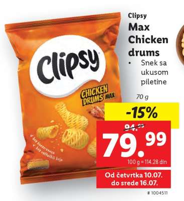 Clipsy Max Chicken drums