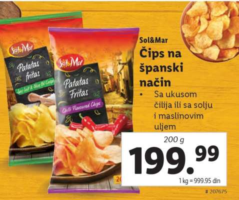Sol&Mar Čips na španski način