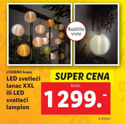 LIVARNO home LED svetleći lanac XXL ili LED svetleći lampion