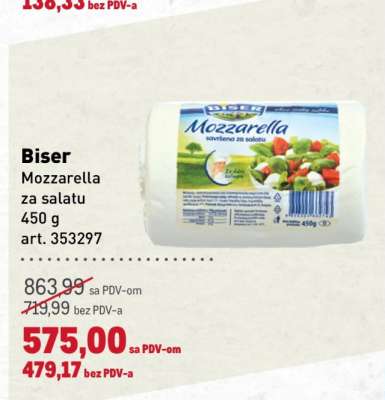 Biser Mozzarella za salatu