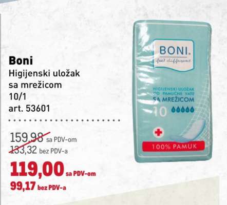 Boni Higijenski uložak sa mrežicom 10/1