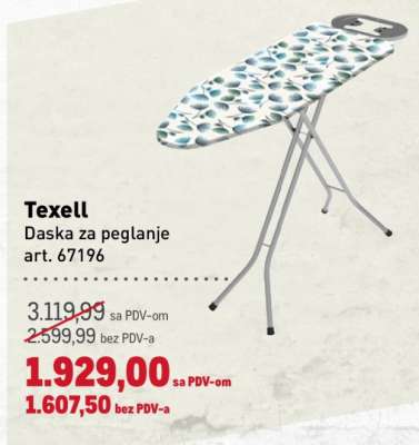 Texell Daska za peglanje art. 67196