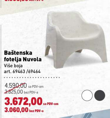 Baštenska fotelja Nuvola