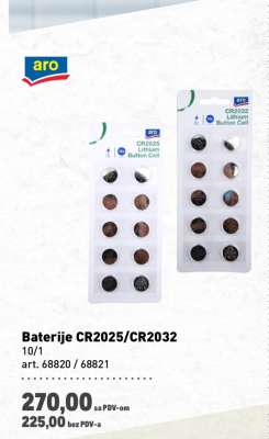 Baterije CR2025/CR2032