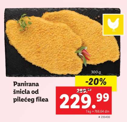 Panirana šnicla od pilećeg filea