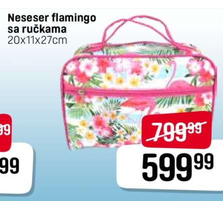 Neseser flamingo sa ručkama