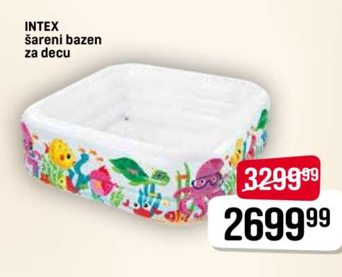 INTEX šareni bazen za decu