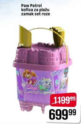 Paw Patrol kofa za plažu zamak set roze