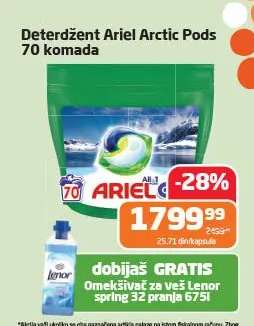 Deterdžent Ariel Arctic Pods 70 komada