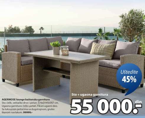 AGERMØSE LOUNGE BAŠTENSKA GARNITURA