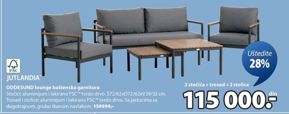 ODDESUND lounge baštenska garnitura
