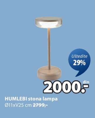 HUMLEBI stona lampa