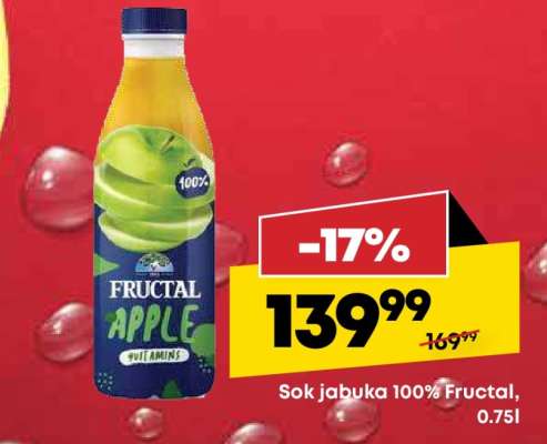 Sok jabuka 100% Fructal
