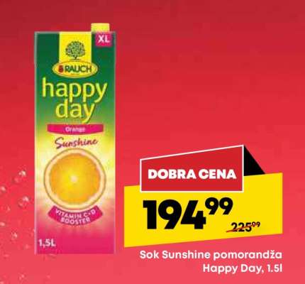 Sok Sunshine Pomorandža Happy Day, 1.5l