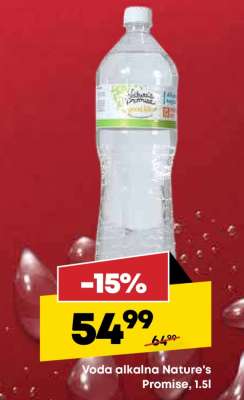 Voda alkalna Nature's Promise, 1.5l