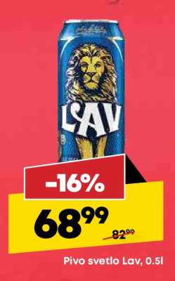 Pivo svetlo Lav 0.5l