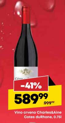 Vino crveno Charles&Aine Cotes duRhône, 0,75l