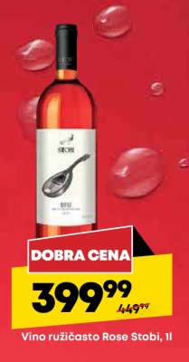 Vino ružičasto Rose Stobi, 1l