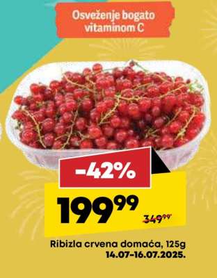 Ribizla crvena domaća, 125g