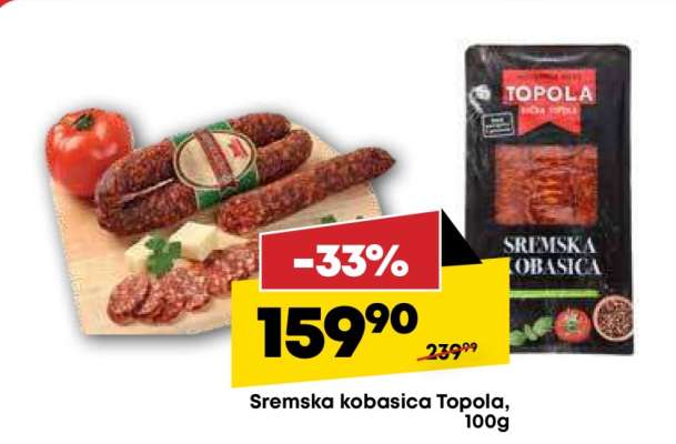 Sremska kobasica Topola 100g