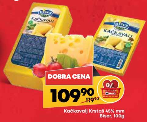 Kačkavalj Krstaš 45% mm