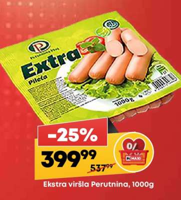 Ekstra viršla Perutnina 1000g