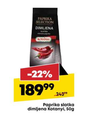 Paprika slatka dimljena Kotanyi 50g