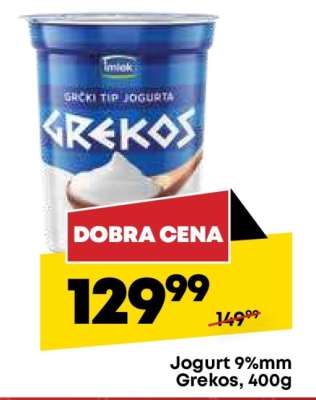 Jogurt 9%mm Grekos 400g