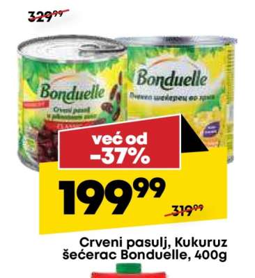 Crveni pasulj kukuruz šećerac Bonduelle 400g