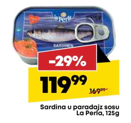 Sardina u paradajz sosu La Perla 125g