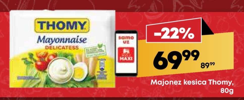 Majonez kesica Thomy, 80g