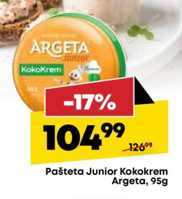 Pašteta Junior Kokokrem Argeta, 95g