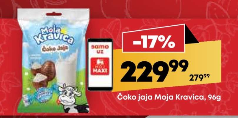 Čoko jaja Moja Kravica, 96g