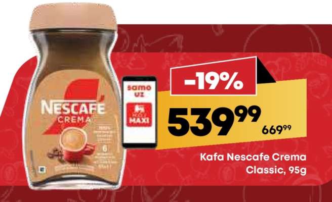 Kafa Nescafe Crema Classic 95g
