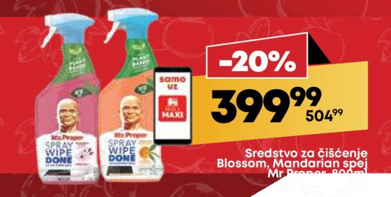 Sredstvo za čišćenje Blossom, Mandarian sprej Mr Proper