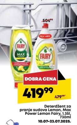 Deterdžent za pranje sudova Lemon, Max Power Lemon Fairy