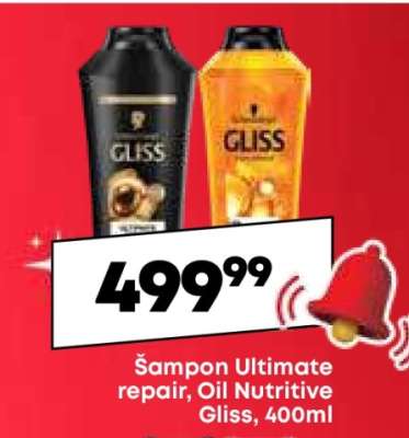 Šampon Ultimate Repair, Oil Nutritive Gliss, 400ml