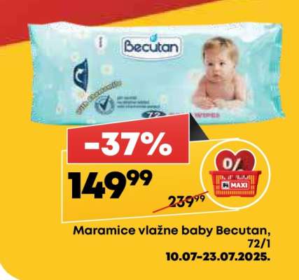 Maramice vlažne baby Becutan