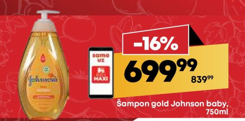 Šampon gold Johnson baby