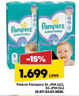 Pelene Pampers S4 JPM (62), S5 JPM (54)