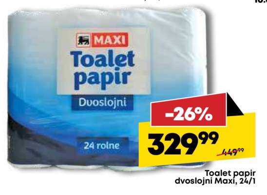 Toalet papir dvoslojni Maxi 24/1