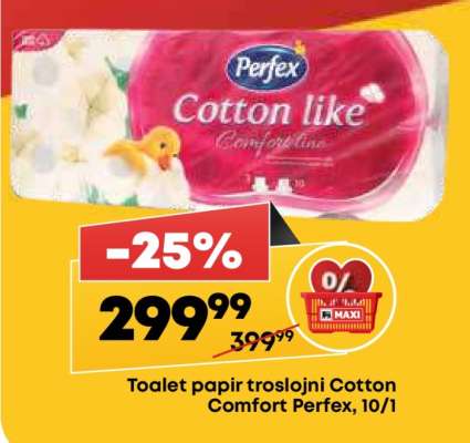 Toalet papir troslojni Cotton Comfort Perfex 10/1
