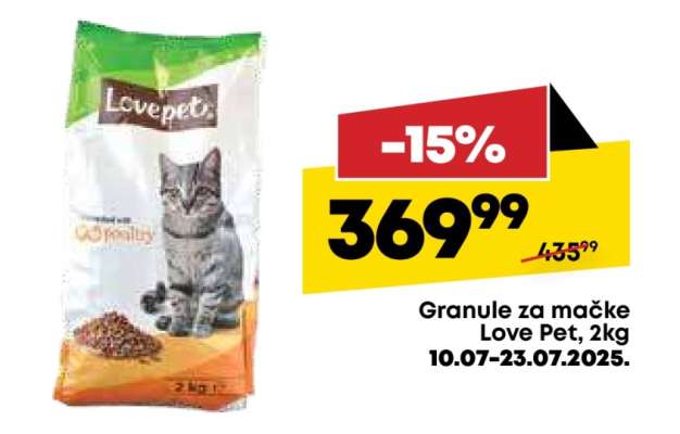 Granule za mačke Love Pet, 2kg