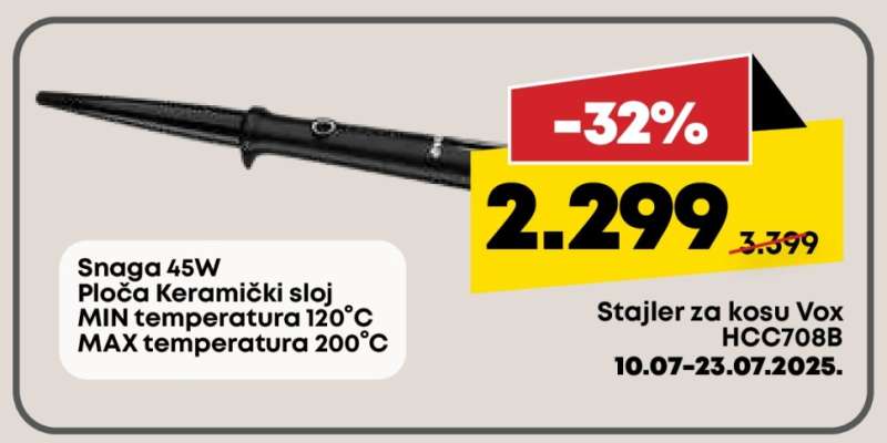 Stajler za kosu Vox HCC708B