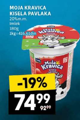 MOJA KRAVICA KISELA PAVLAKA
