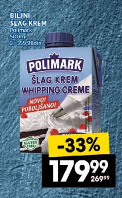 BILJNI ŠLAG KREM